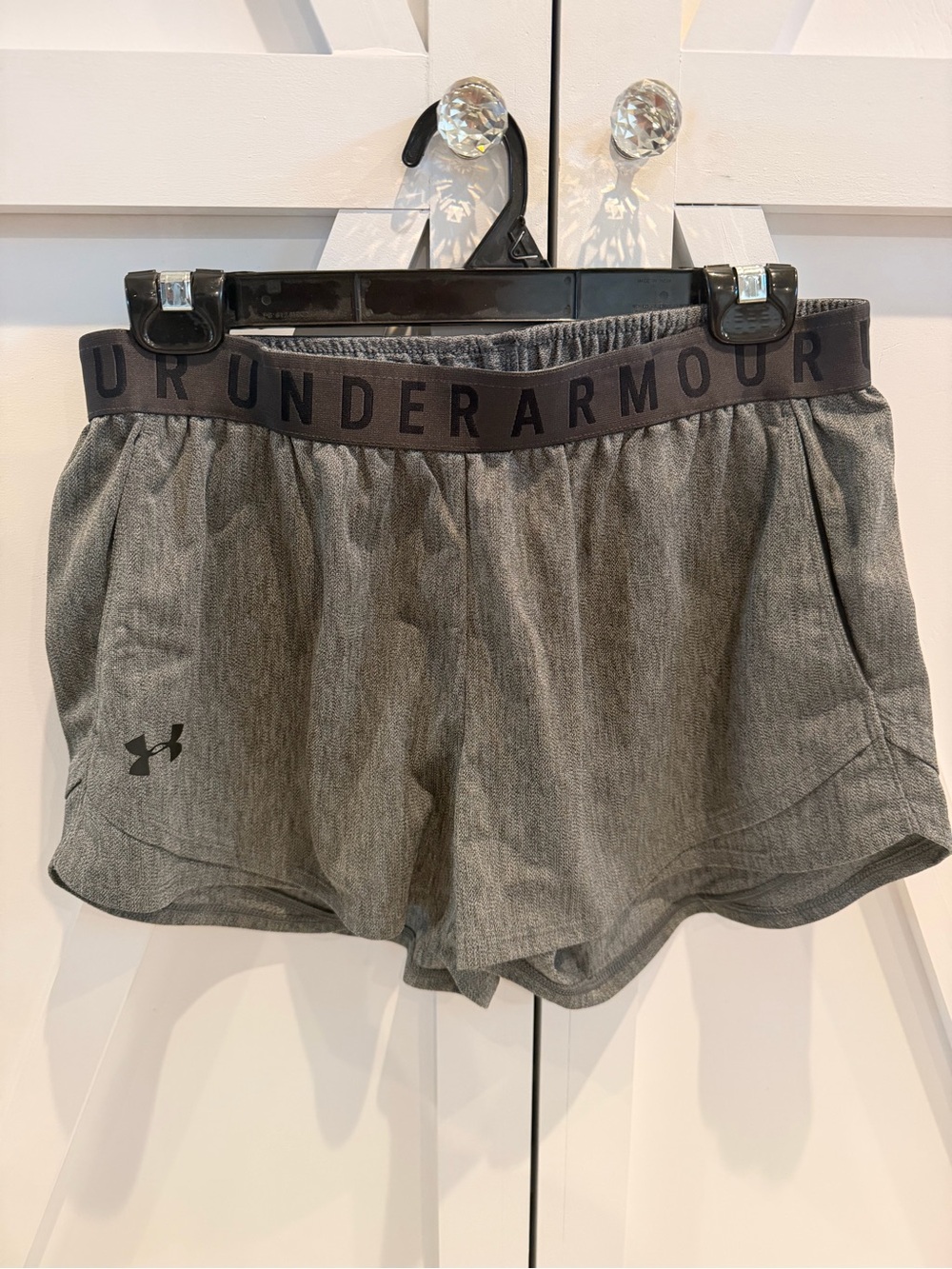 Under Armour Grey Heather Athletic Shorts with Branded Waistband